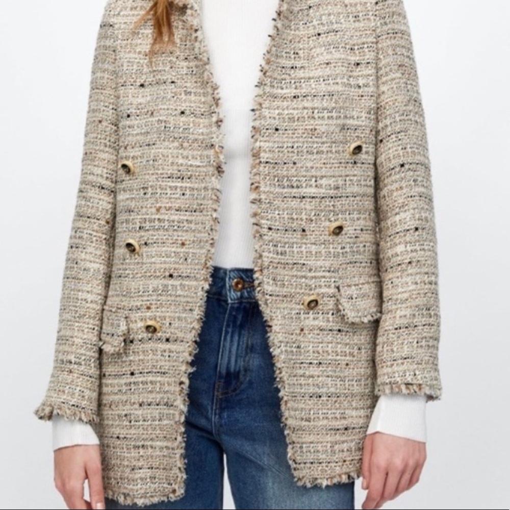 Zara tweed bling blazer / jacket
